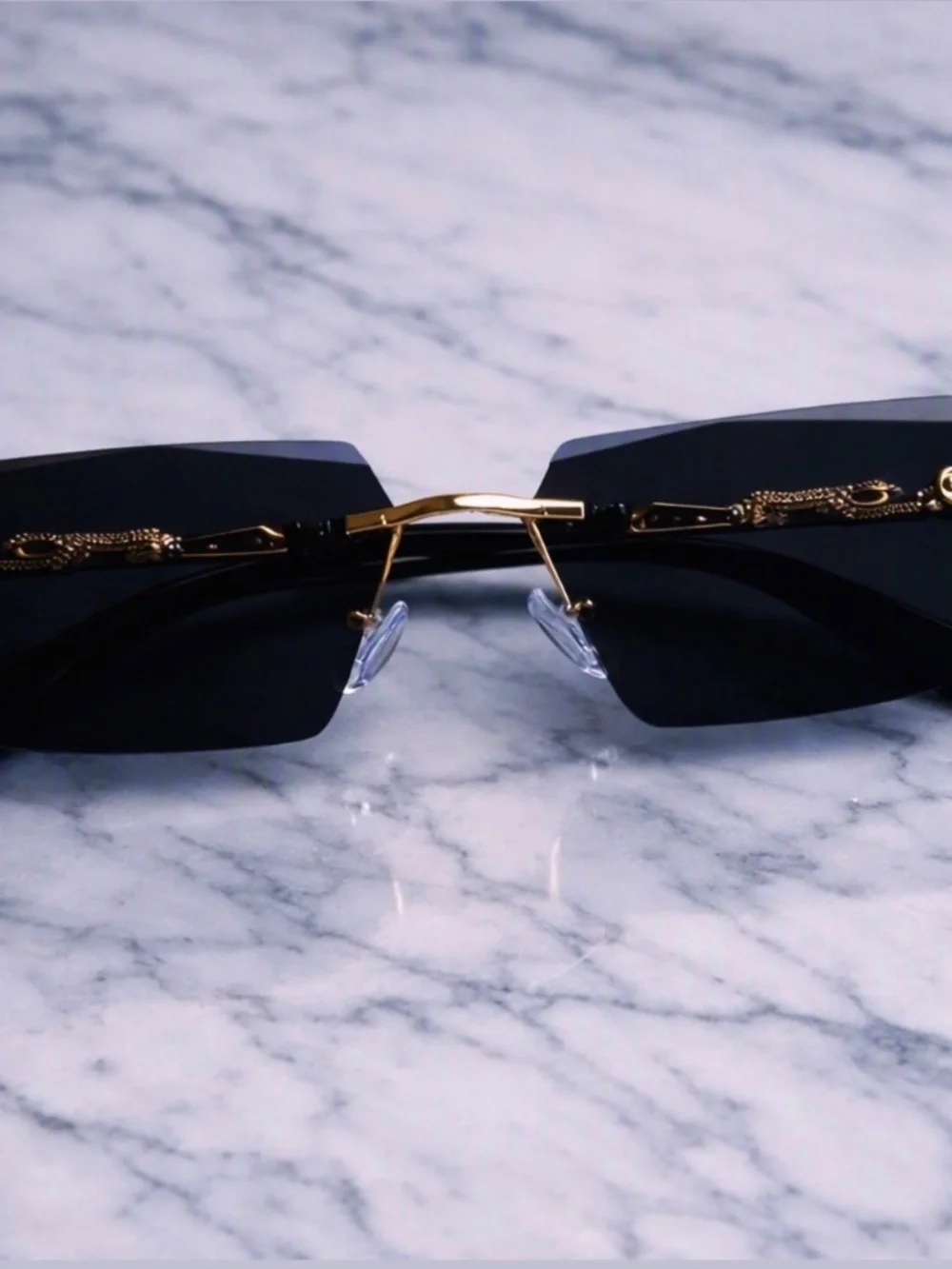 gold plated leopard sunglasses